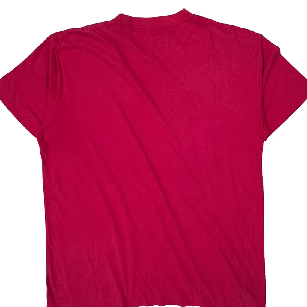 Benetton Single Stitch T-Shirt - XL Red Cotton - Image 6