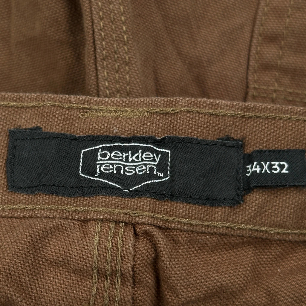 Berkley Jensen Carpenter Trousers - 32W 31L Brown Cotton - Image 6
