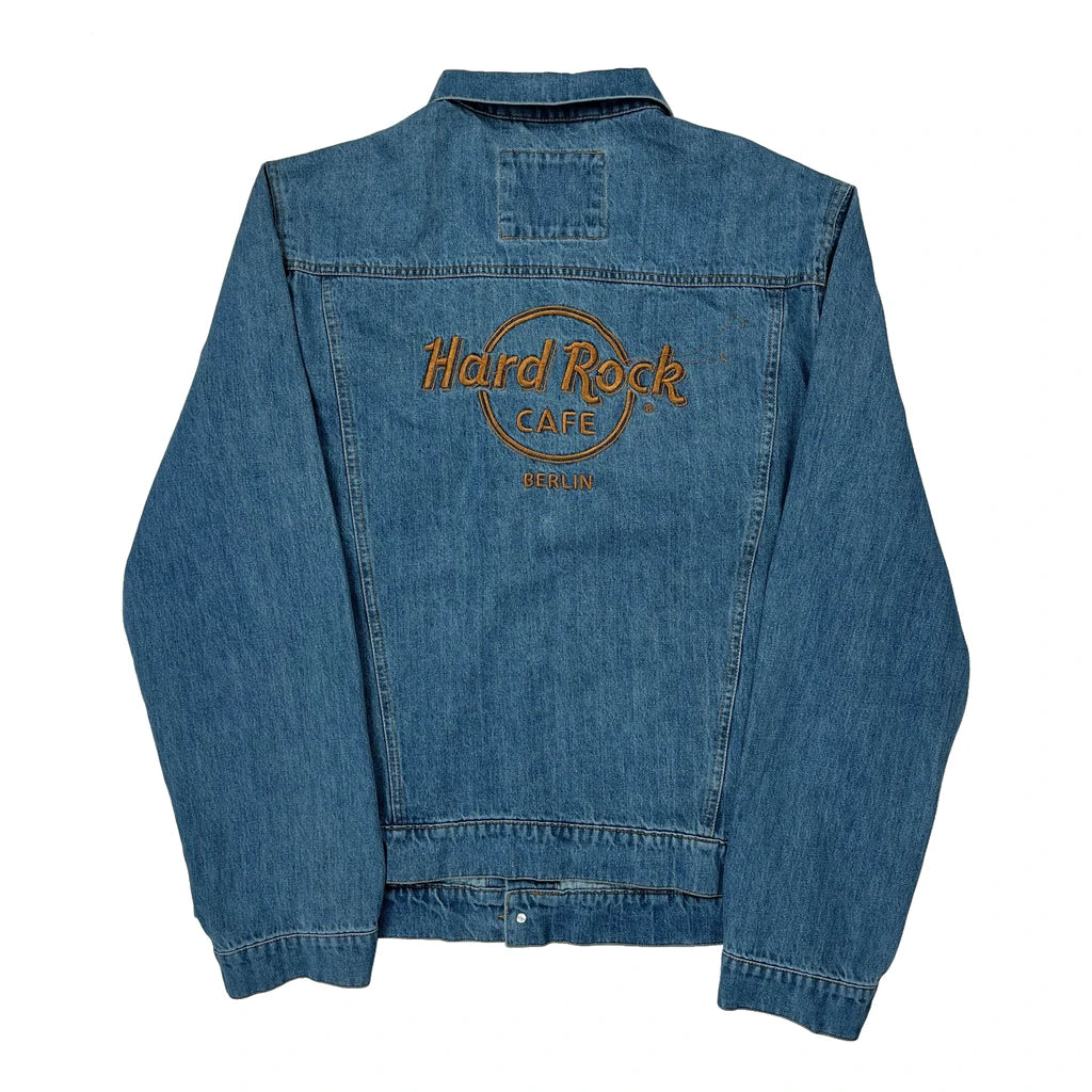 Berlin Hard Rock Cafe Denim Jacket - Large Blue Denim - Image 2