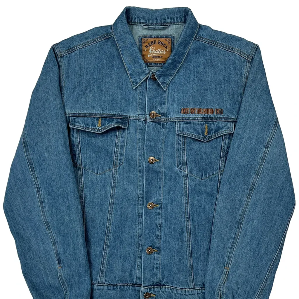 Berlin Hard Rock Cafe Denim Jacket - Large Blue Denim - Image 6