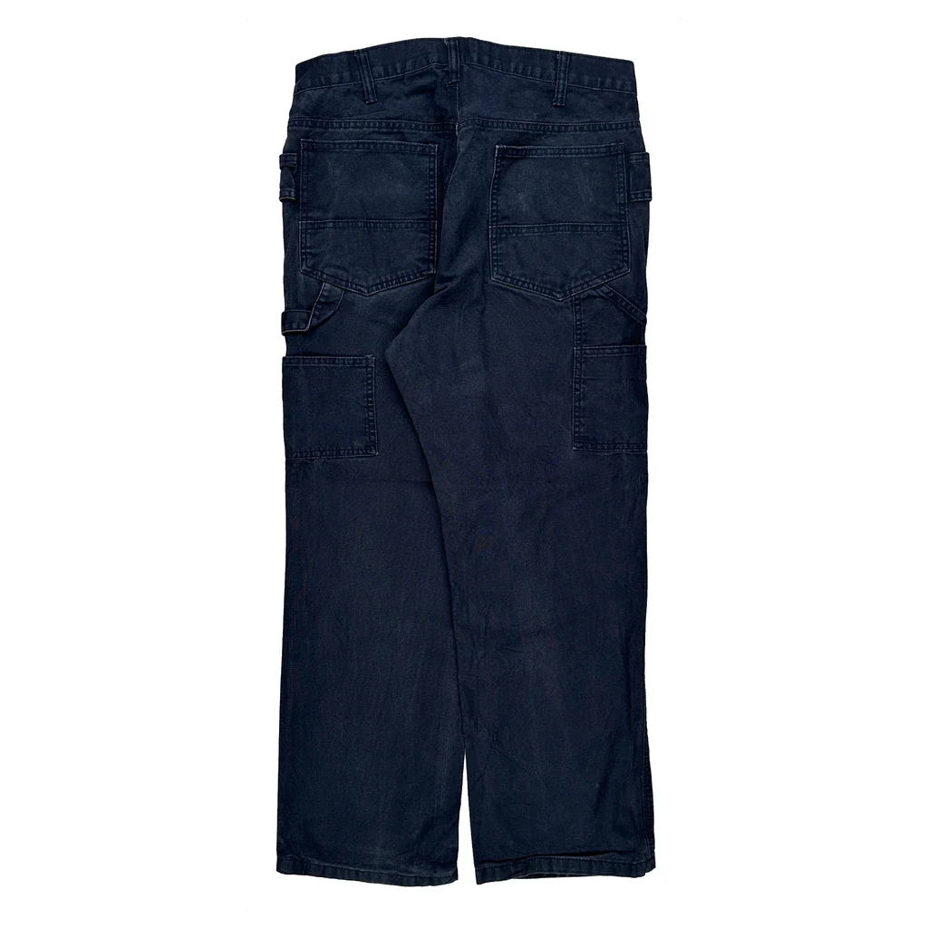 Berne Cargo Trousers - 34W 29L Blue Cotton