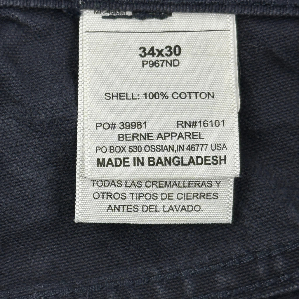 Berne Cargo Trousers - 34W 29L Blue Cotton - Image 6