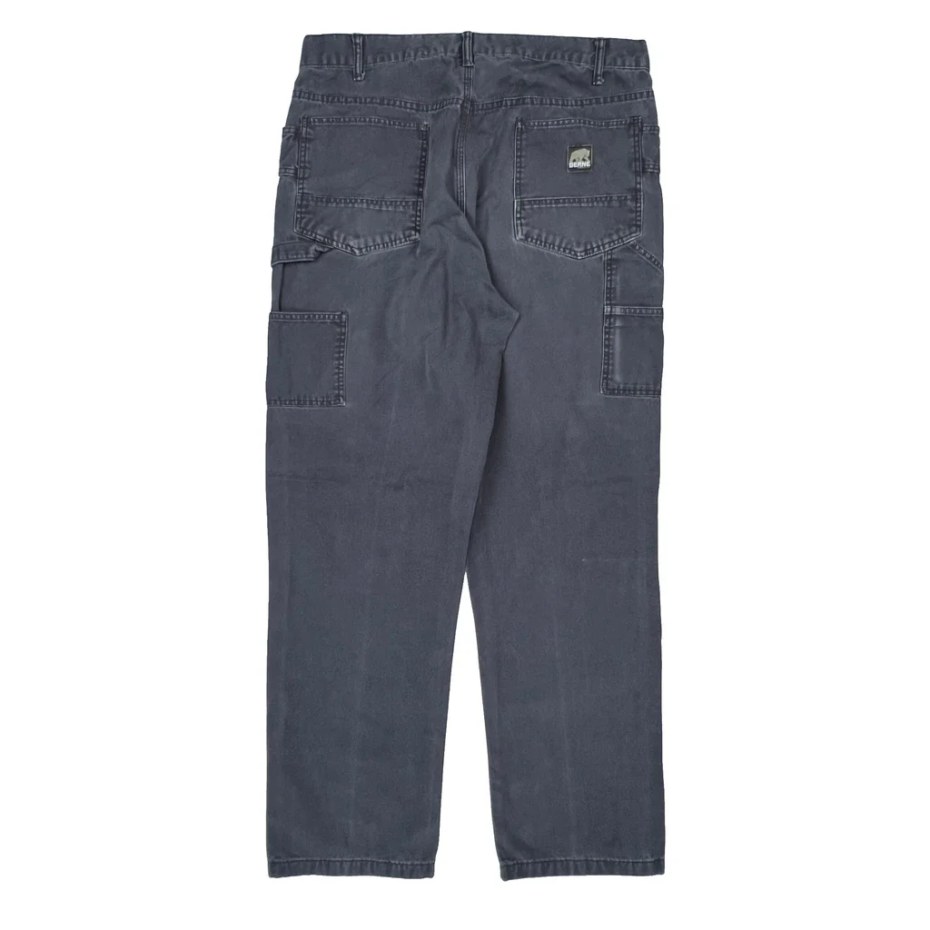Berne Cargo Trousers - 38W 34L Grey Cotton