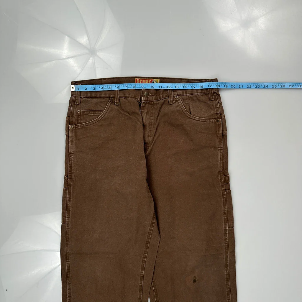 Berne Carpenter Trousers - 36W 31L Brown Cotton - Image 3