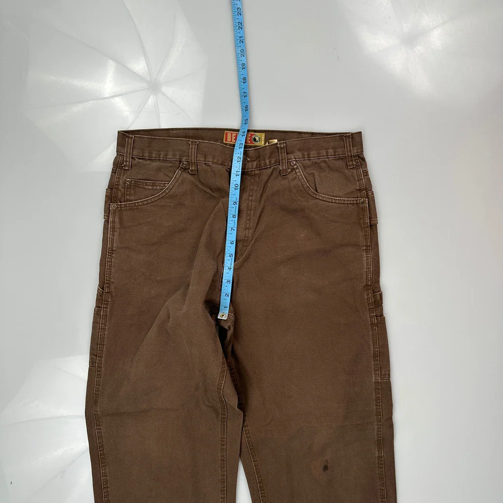 Berne Carpenter Trousers - 36W 31L Brown Cotton - Image 4