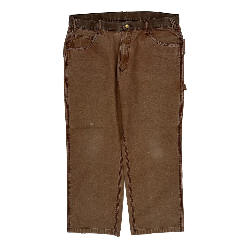 Berne Carpenter Trousers - 36W 30L Brown Cotton - Image 2