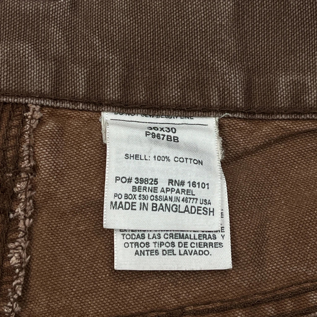 Berne Carpenter Trousers - 36W 30L Brown Cotton - Image 5