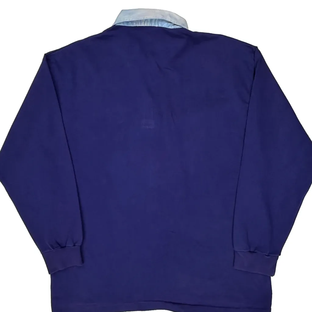Big Apple Circus Outer Banks Collared Rugby Shirt - XL Blue Cotton - Image 6