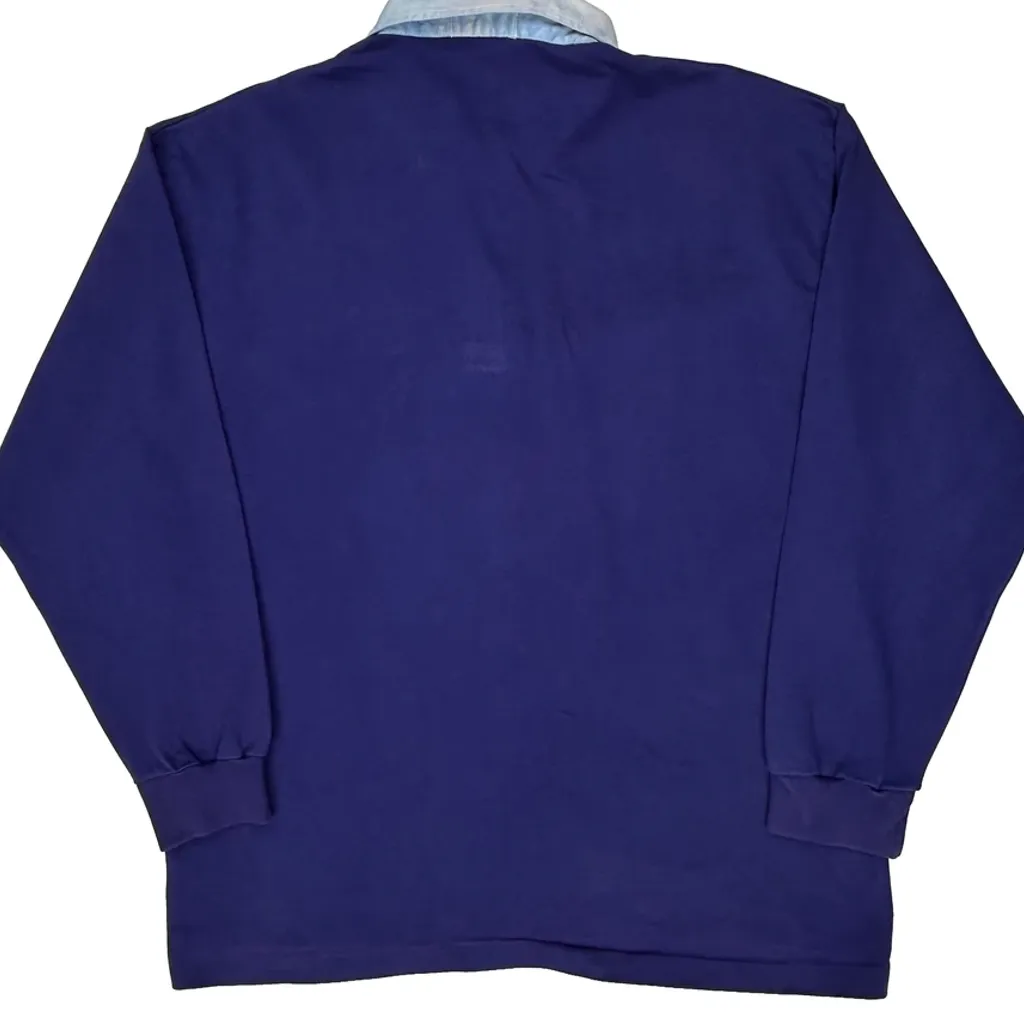 Big Apple Circus Outer Banks Collared Rugby Shirt - XL Blue Cotton - Image 7