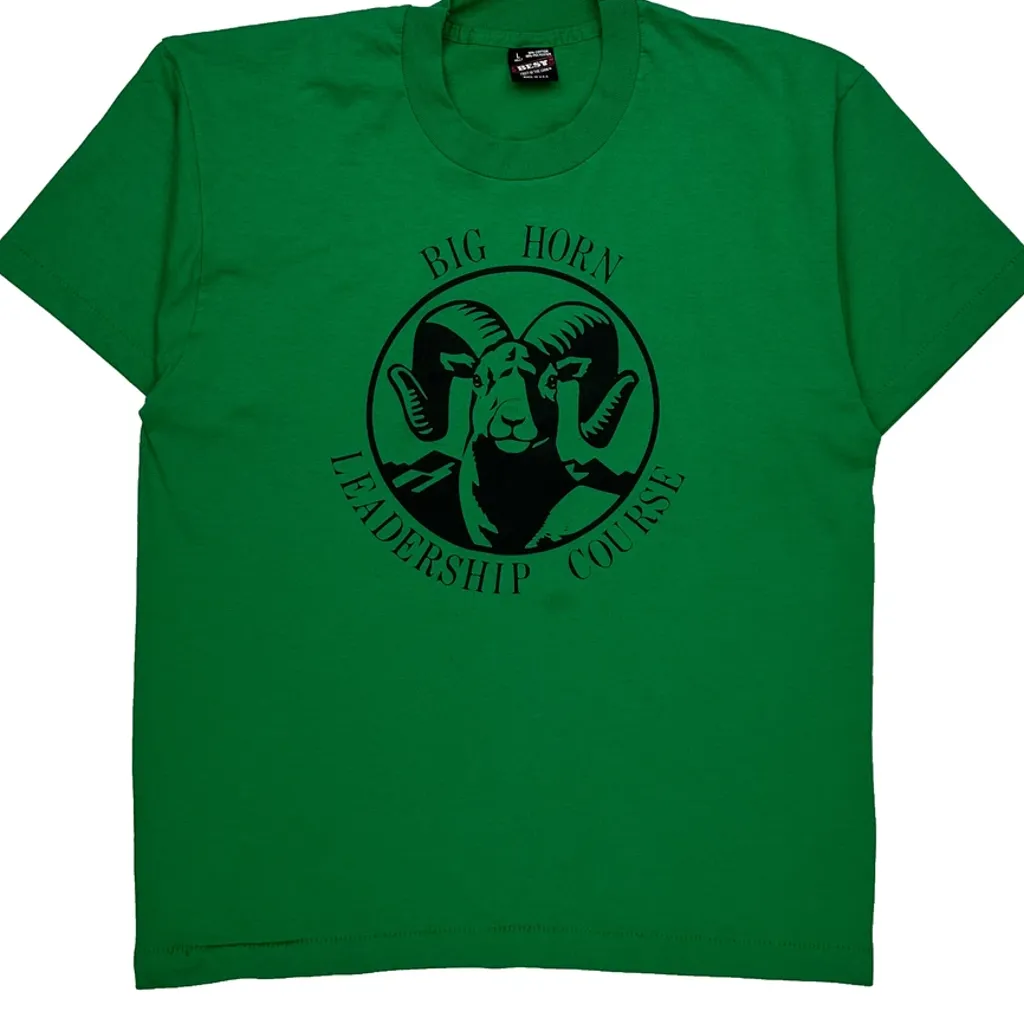 Big Horn Leadership Course Fruit Of The Loom Single Stitch T-Shirt - Large Green Cotton Blend - Image 6