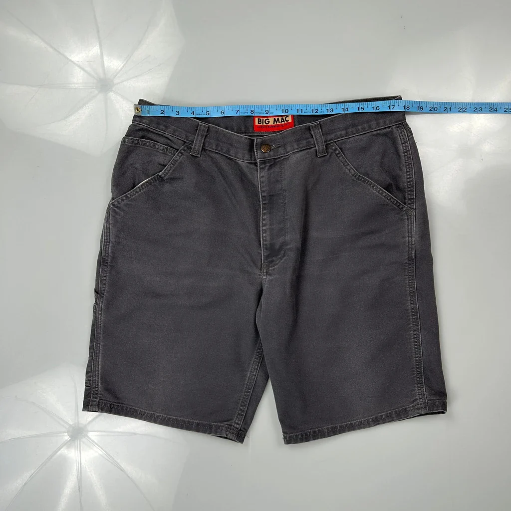 Big Mac Carpenter Shorts - 36W 10L Grey Cotton - Image 3