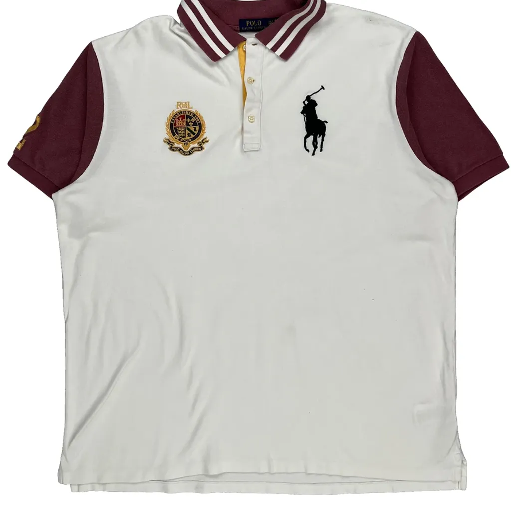 Big Pony Polo By Ralph Lauren Tall Polo Shirt - 2XL Burgundy Cotton - Image 4