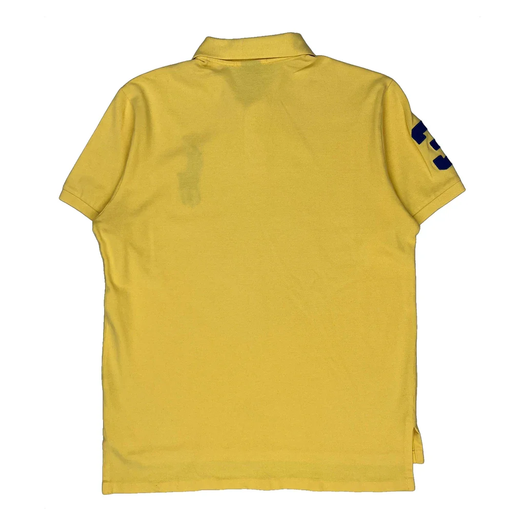 Big Pony Polo By Ralph Lauren Polo Shirt - Medium Yellow Cotton - Image 2