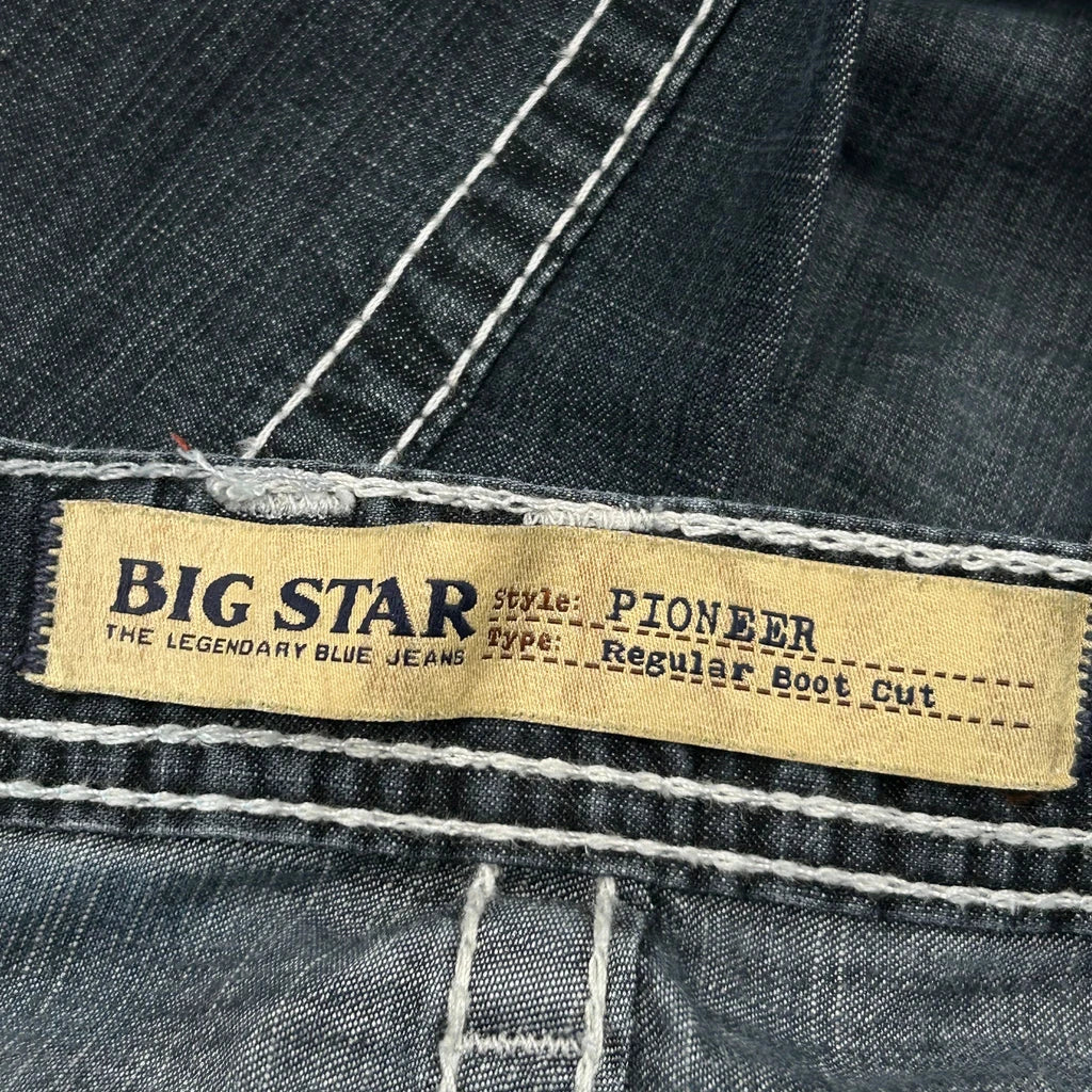 Big Star Boot Cut Jeans - 32W 30L Blue Denim - Image 5