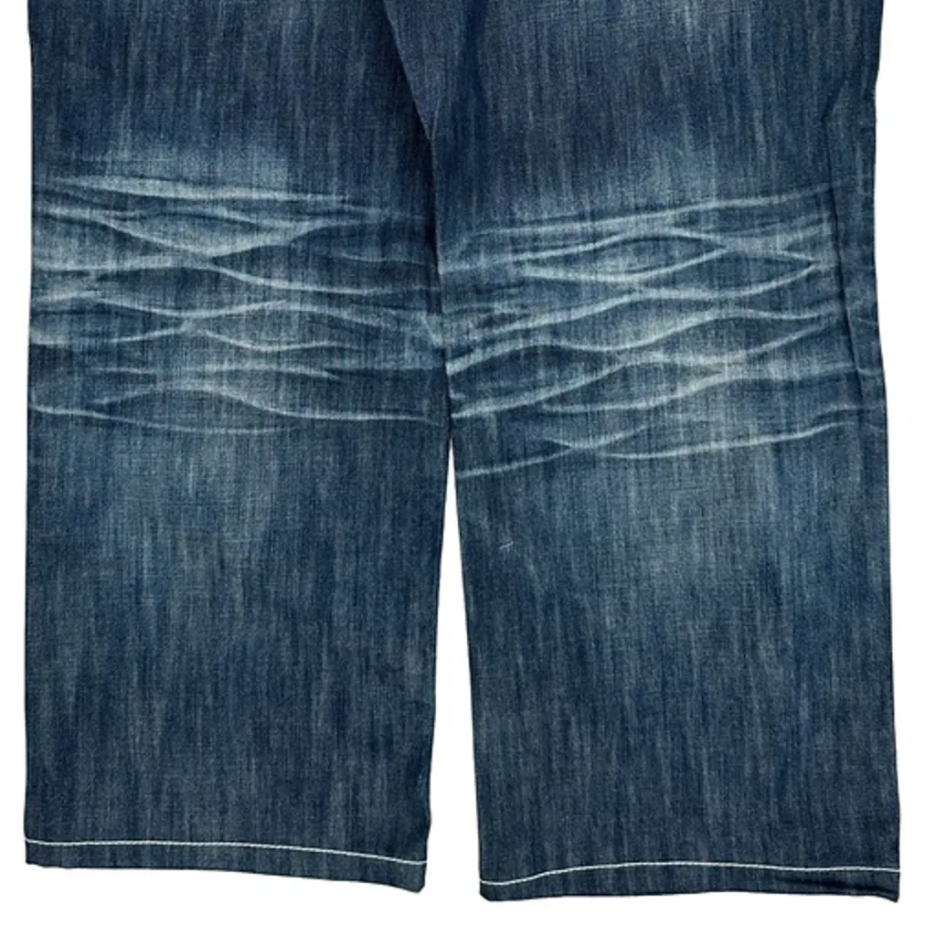 Big Star Embroidered Wide Leg Jeans - 40W 31L Blue Cotton - Image 10