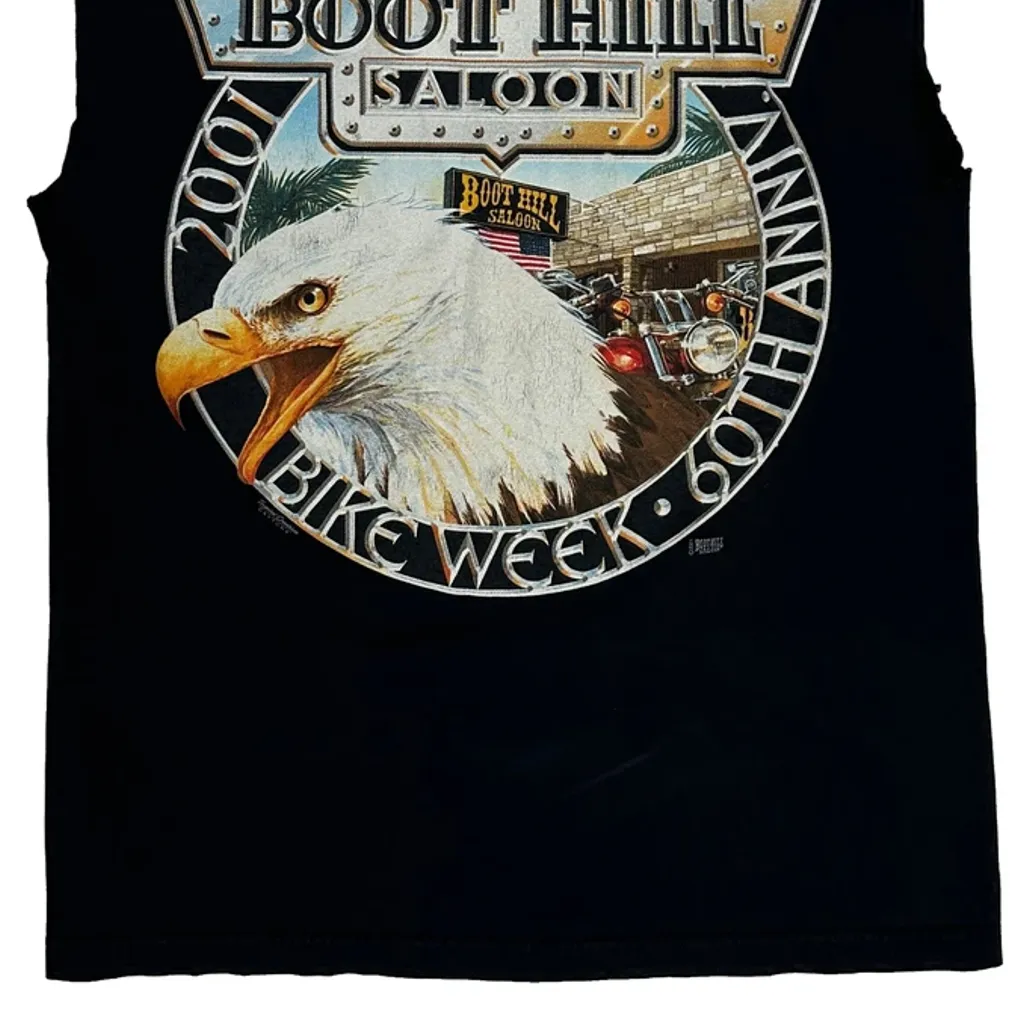 Bike Week Murina Graphic T-Shirt - Large Black Cotton - Image 6