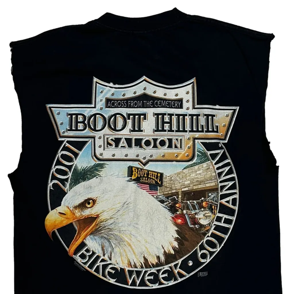 Bike Week Murina Graphic T-Shirt - Large Black Cotton - Image 7