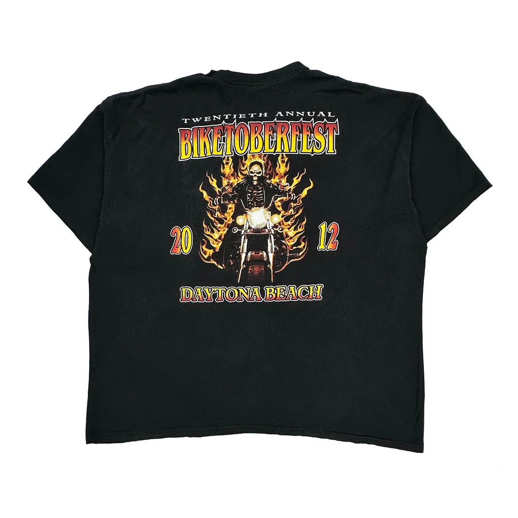 Biketoberfest Gildan Graphic T-Shirt - 3XL Black Cotton - Image 2