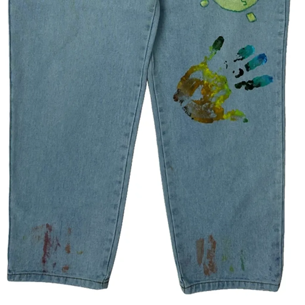 Bill Blass Graphic Jeans - 31W UK 12 Light Wash Cotton - Image 9