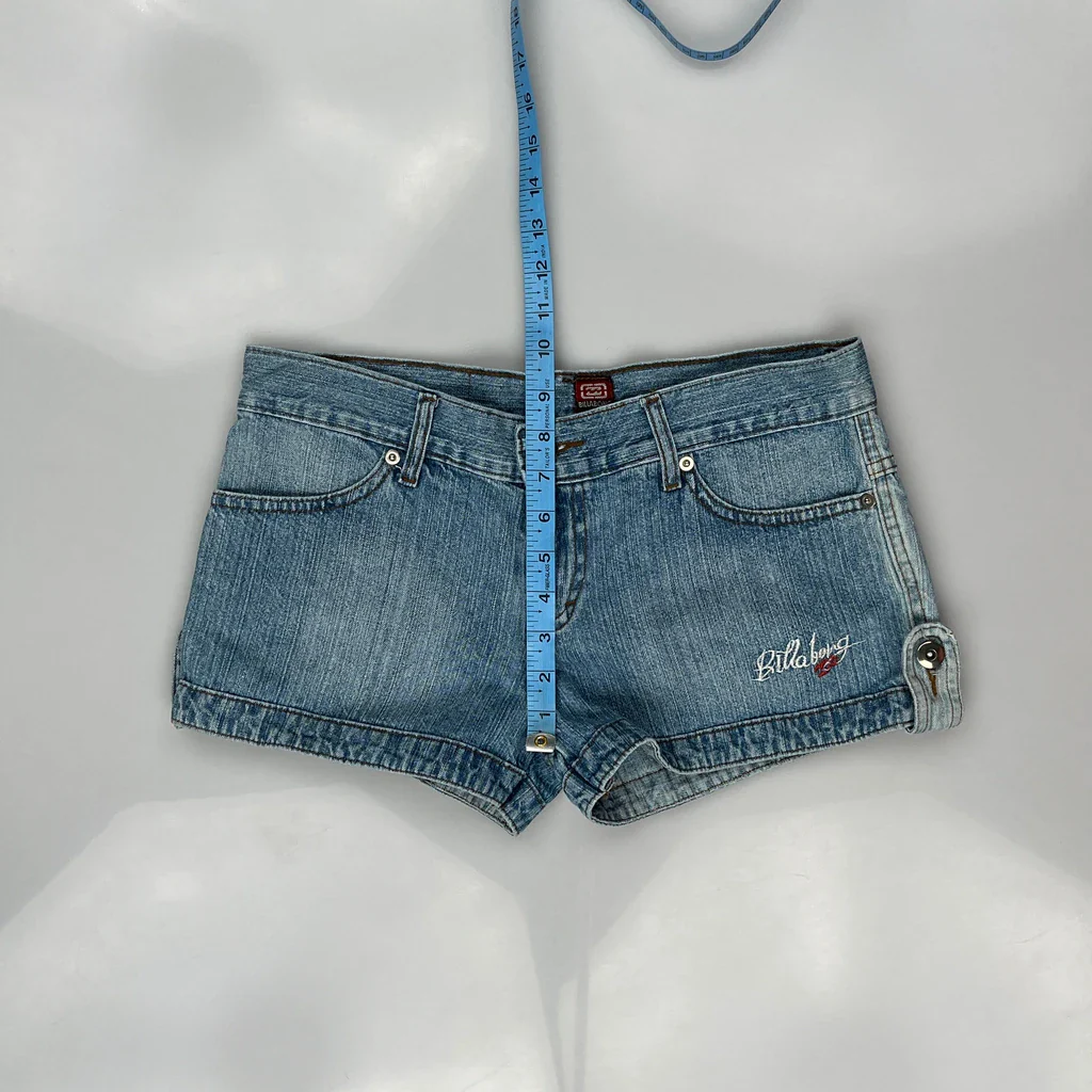 Billabong Mini Denim Shorts - 30W UK 6 Blue Denim - Image 4