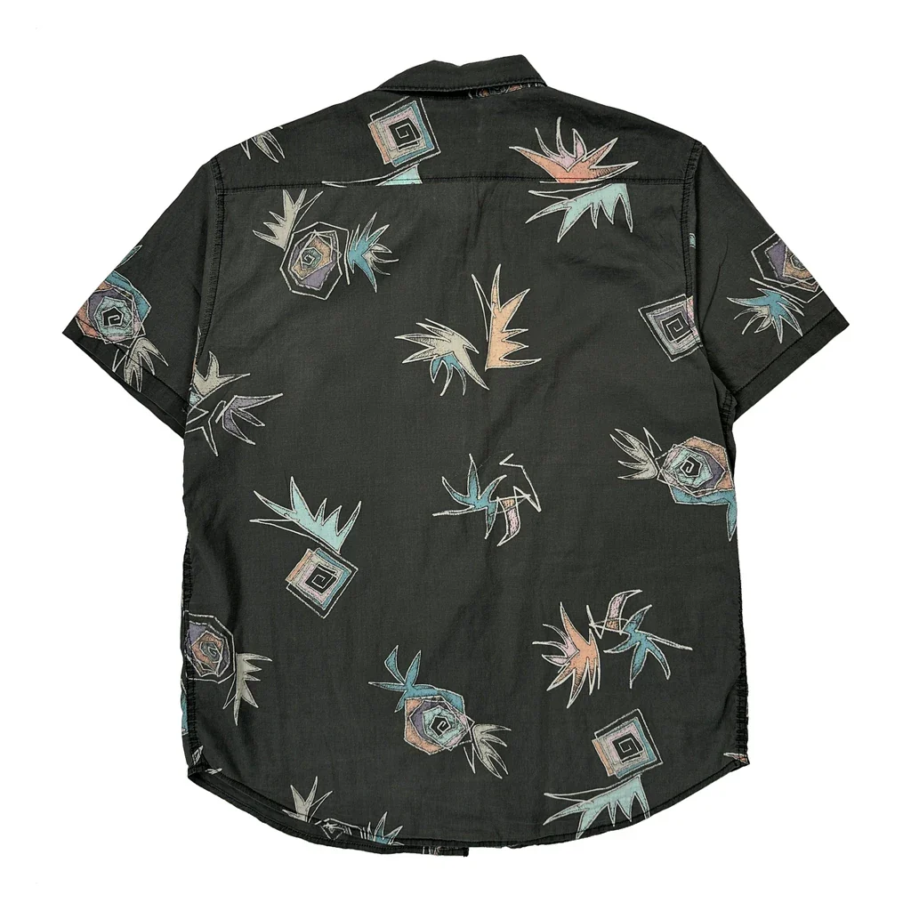 Billabong Short Sleeve Shirt - Medium Black Cotton - Image 2