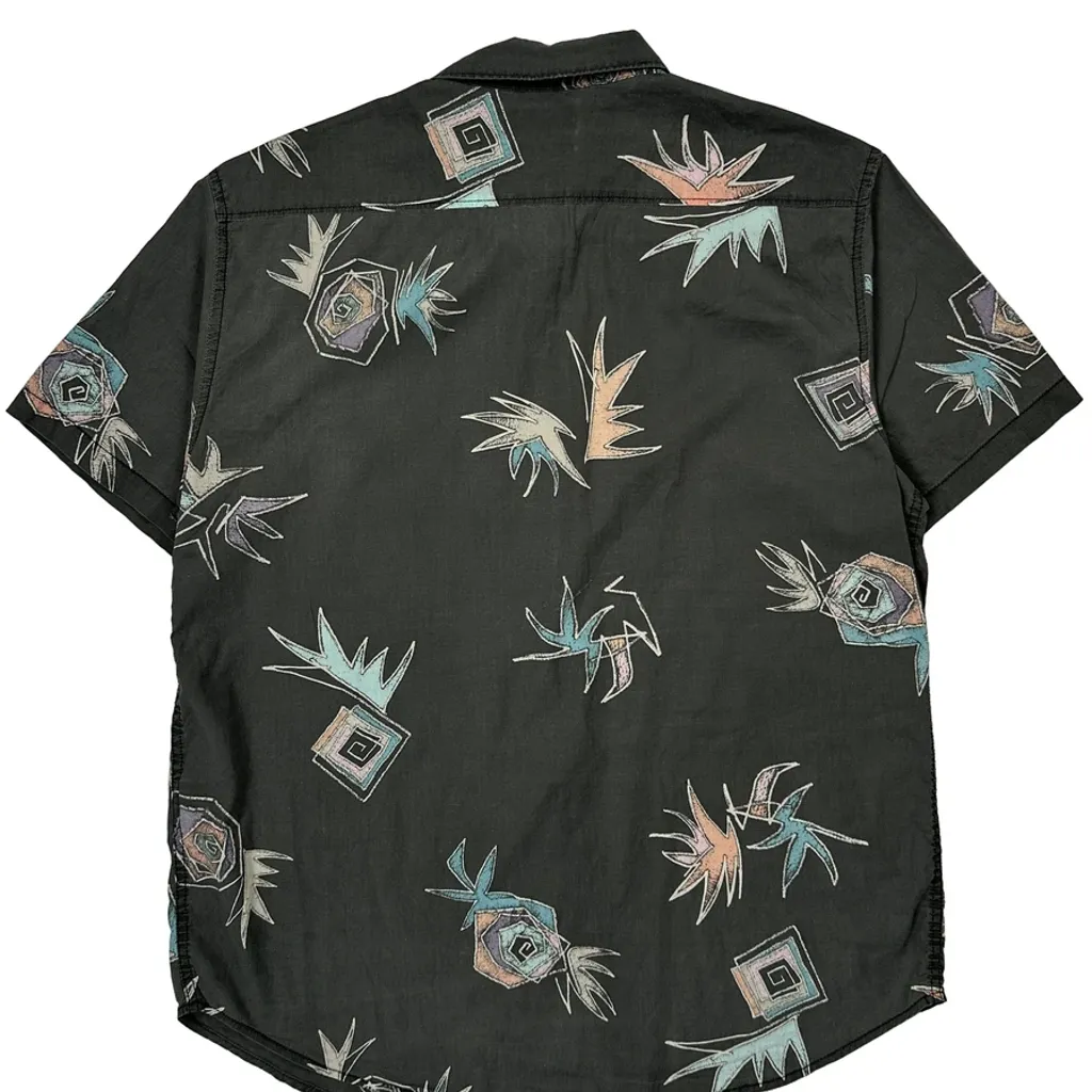 Billabong Short Sleeve Shirt - Medium Black Cotton - Image 7