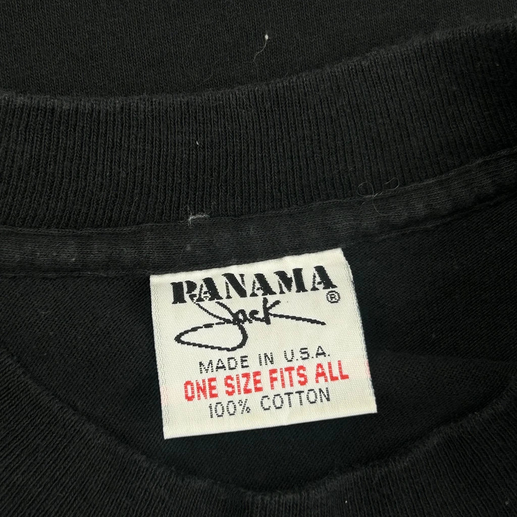 Birds Panama Single Stitch T-Shirt - XL Black Cotton - Image 4