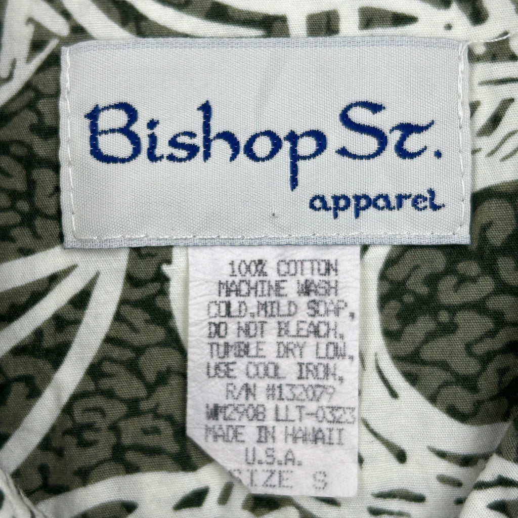Bishop St Floral Hawaiian Shirt - Small Black Cotton - Image 3