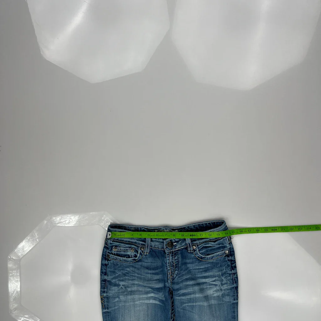 Bke Boot Cut Jeans - 28W UK 6 Blue Cotton - Image 3