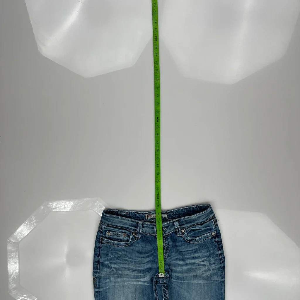 Bke Boot Cut Jeans - 28W UK 6 Blue Cotton - Image 4