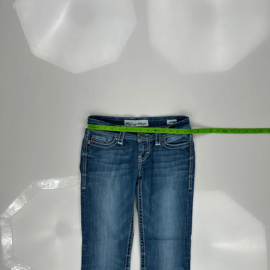 Bke Boot Cut Jeans - 29W UK 8 Blue Cotton - Image 3