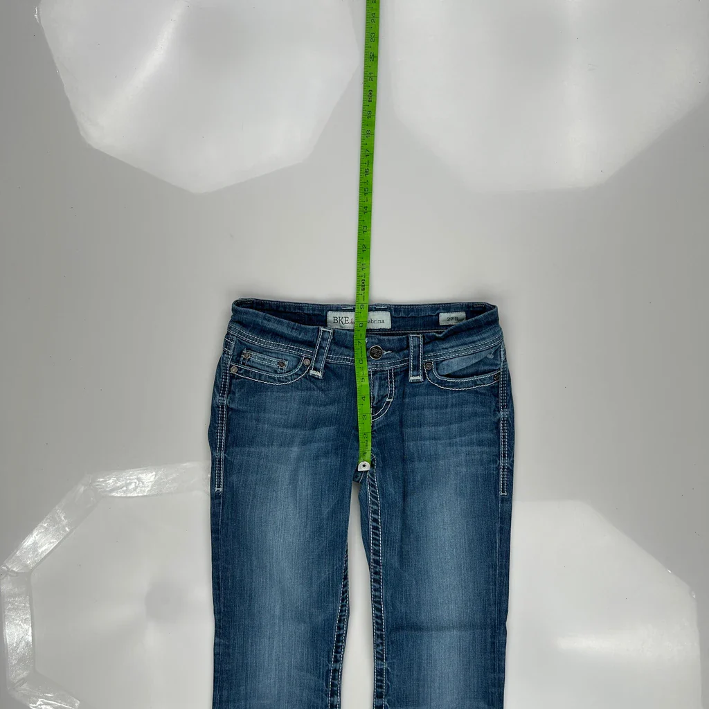 Bke Boot Cut Jeans - 29W UK 8 Blue Cotton - Image 4