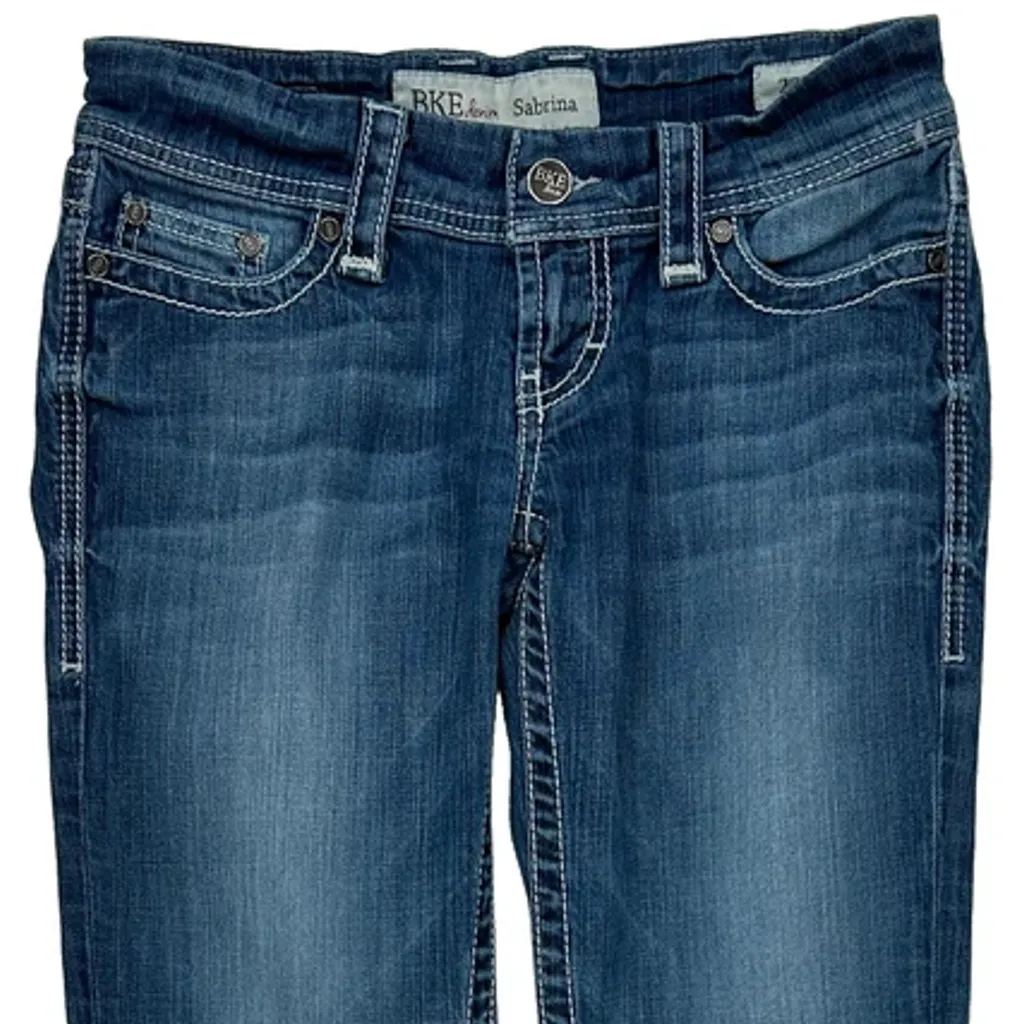 Bke Boot Cut Jeans - 29W UK 8 Blue Cotton - Image 9