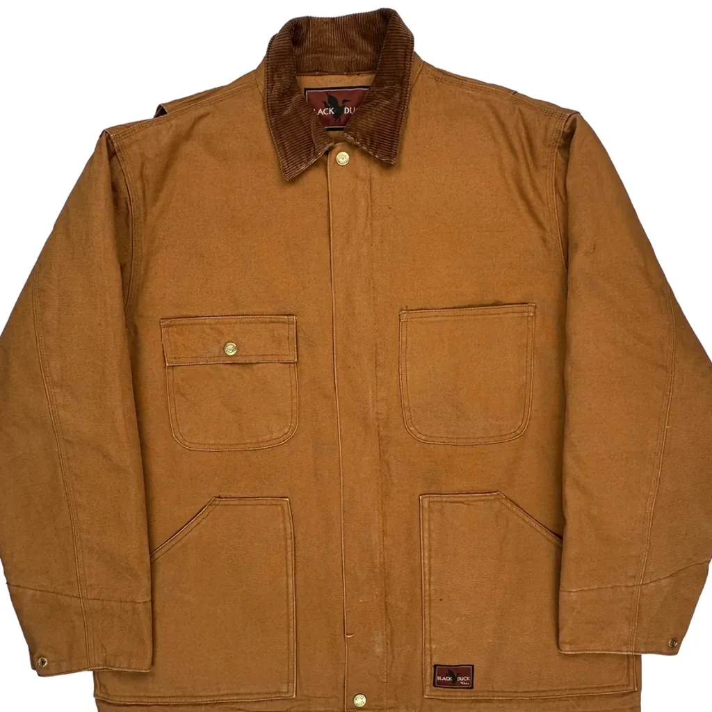 Black Duck Detroit Workwear Chore Jacket - Large Brown Cotton - Image 4