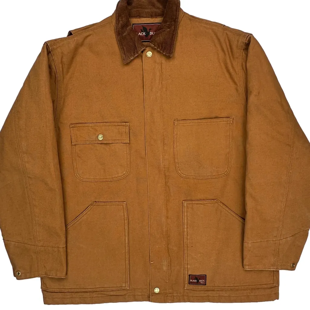 Black Duck Detroit Workwear Chore Jacket - Large Brown Cotton - Image 5