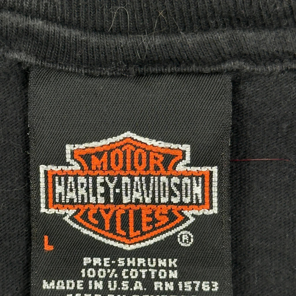 Black Hills Rally Harley Davidson Graphic T-Shirt - Large Black Cotton - Image 3
