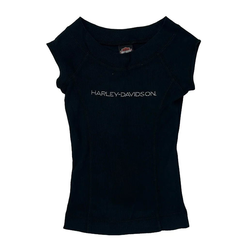Black Wolf Harley-Davidson, Bristol, Va Harley Davidson Graphic T-Shirt - Medium Black Cotton