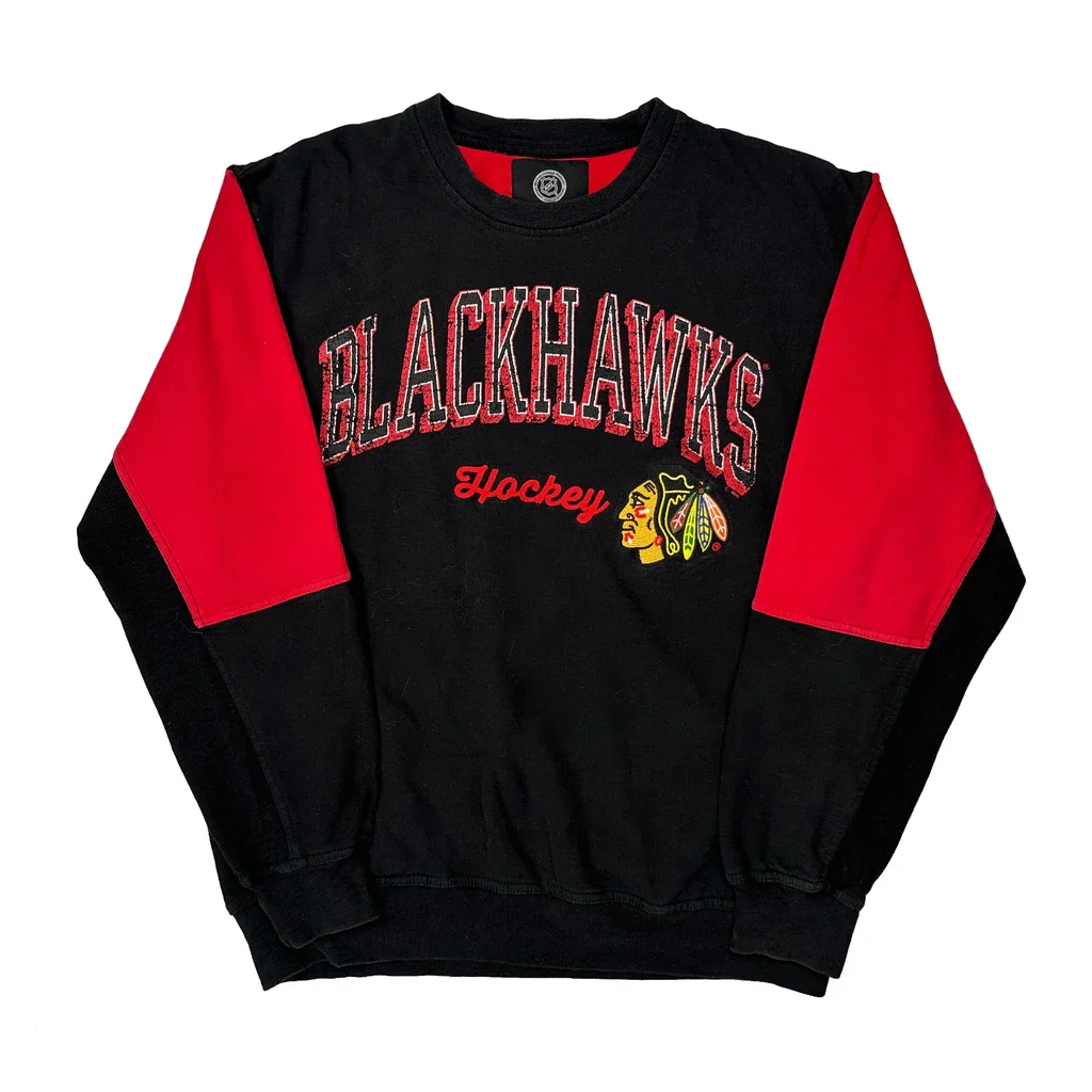 Blackhawks Giii Sports Carl Banks Nhl Sweatshirt - Medium Black Cotton