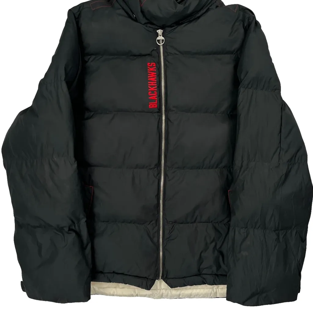 Blackhawks Reebok Graphic Puffer - XL Black Polyester - Image 4