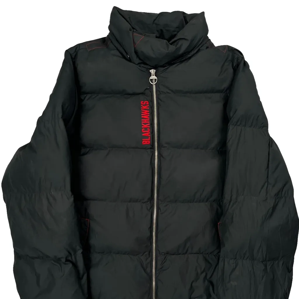 Blackhawks Reebok Graphic Puffer - XL Black Polyester - Image 5