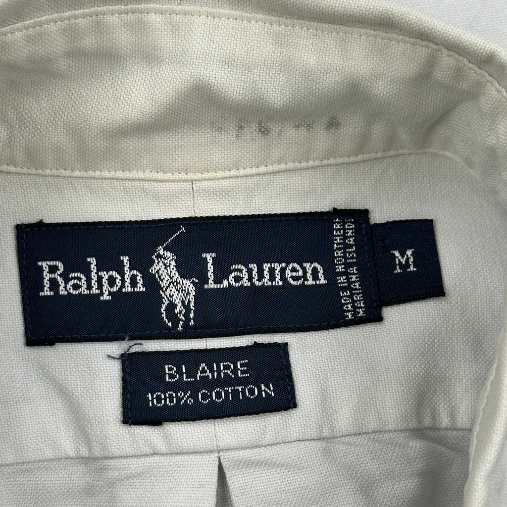 Blaire Ralph Lauren Short Sleeve Shirt - Medium White Cotton - Image 3