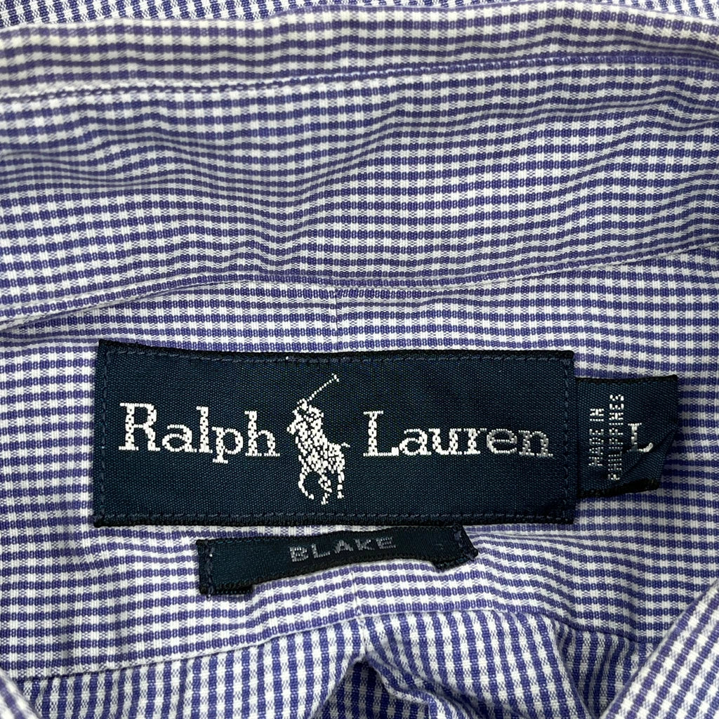 Blake Ralph Lauren Checked Shirt - Large Blue Cotton - Image 3