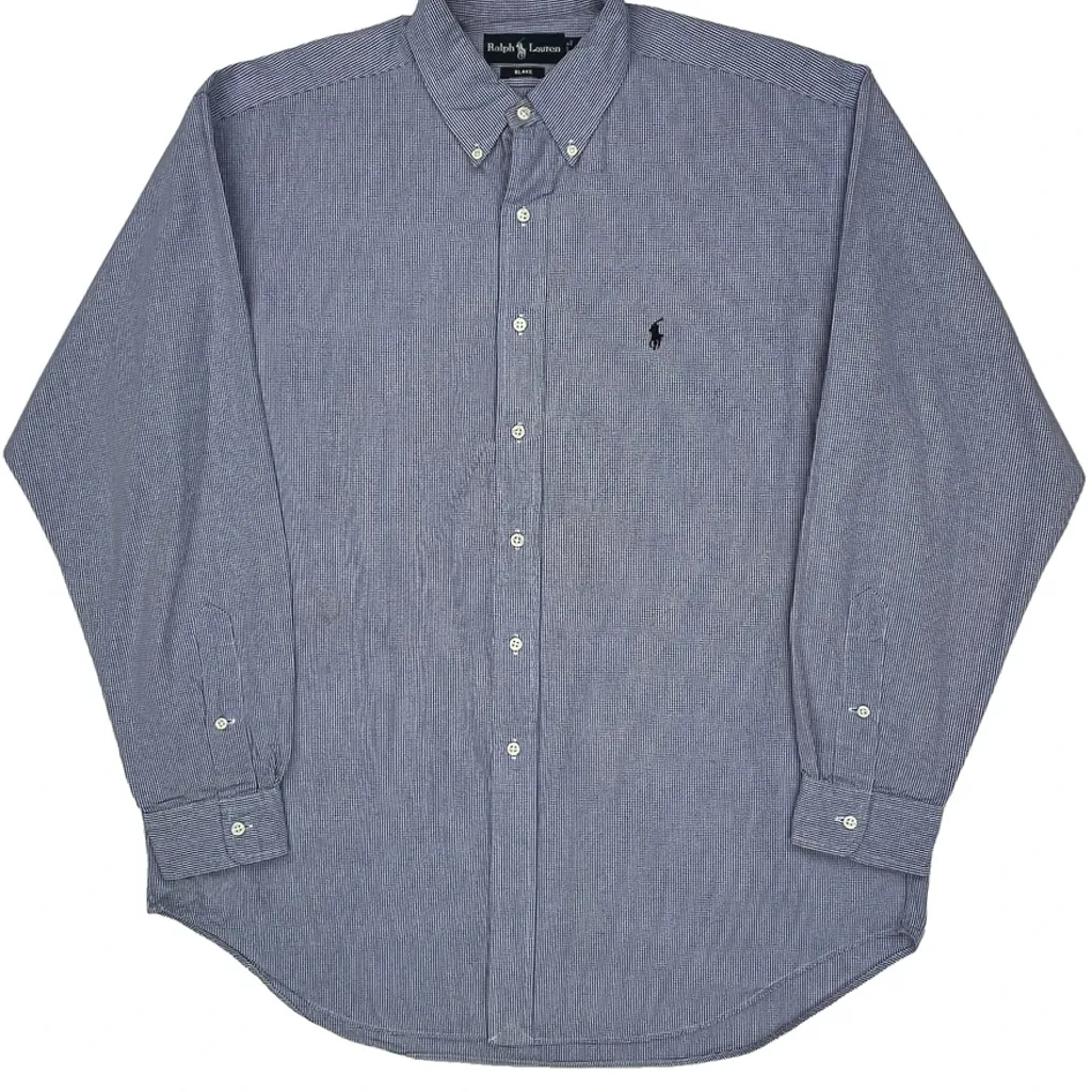 Blake Ralph Lauren Checked Shirt - Large Blue Cotton - Image 5