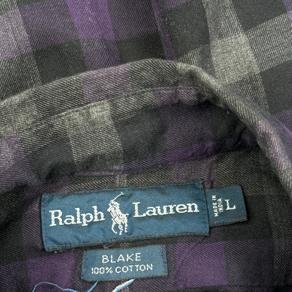 Blake Ralph Lauren Checked Shirt - Large Purple Cotton - Image 3