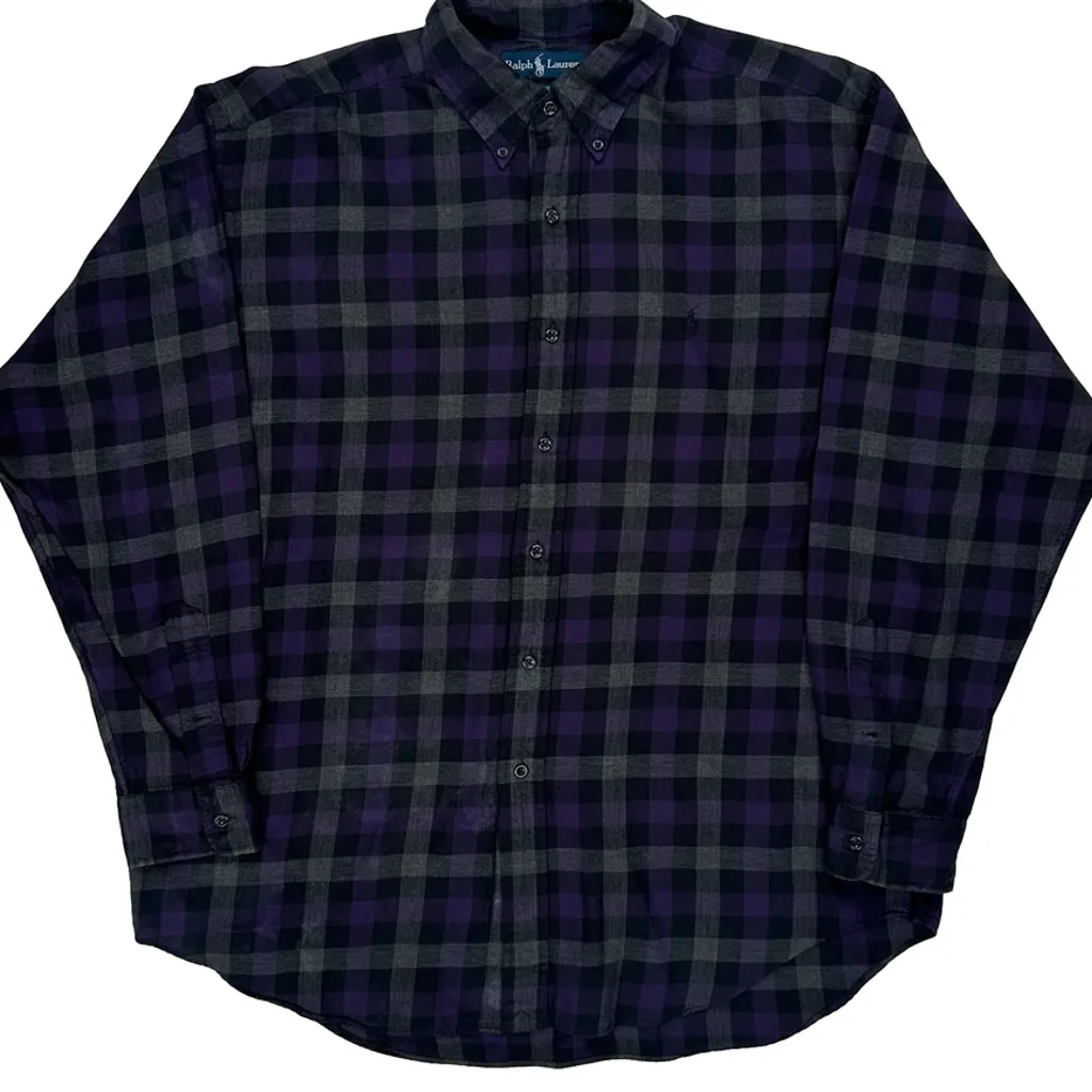 Blake Ralph Lauren Checked Shirt - Large Purple Cotton - Image 5