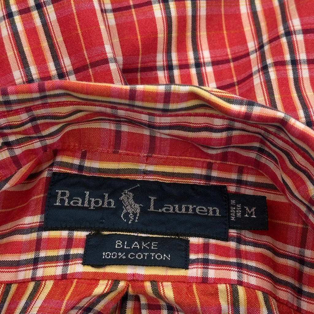 Blake Ralph Lauren Checked Shirt - Medium Red Cotton - Image 3