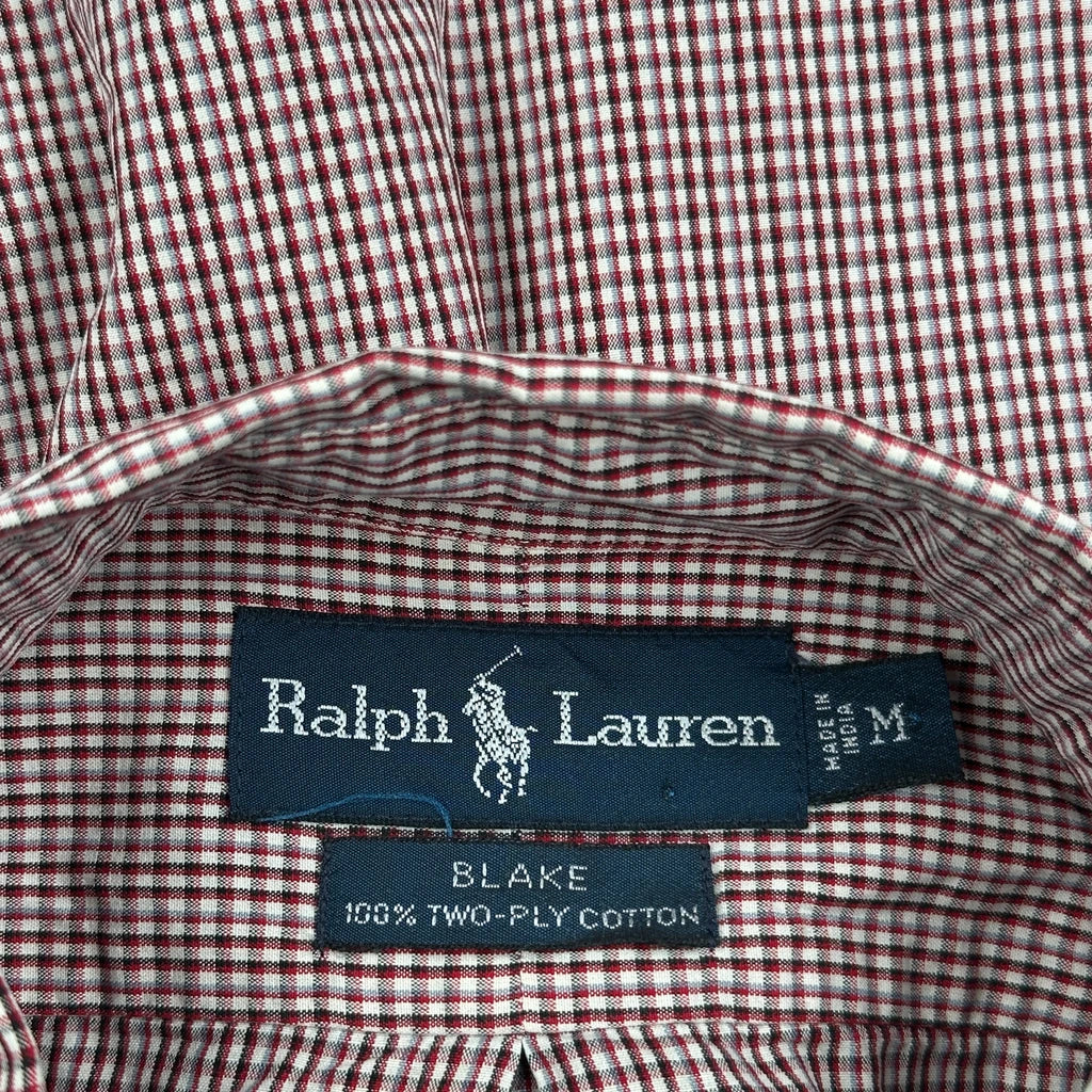Blake Ralph Lauren Checked Shirt - Medium Red Cotton - Image 3
