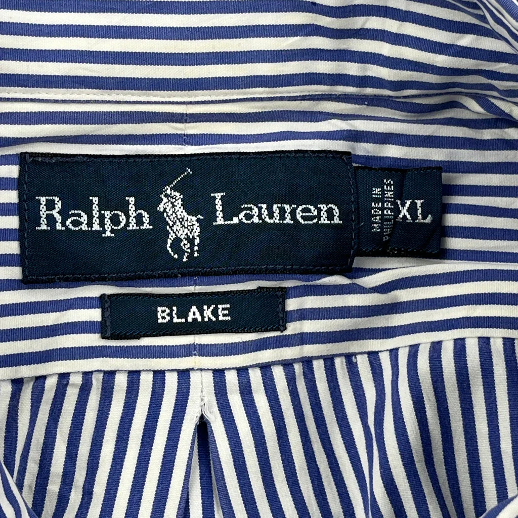 Blake Shirt Ralph Lauren Striped Shirt - XL Blue Cotton - Image 3
