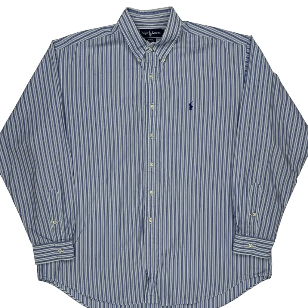 Blake Shirt Ralph Lauren Striped Shirt - XL Blue Cotton - Image 4