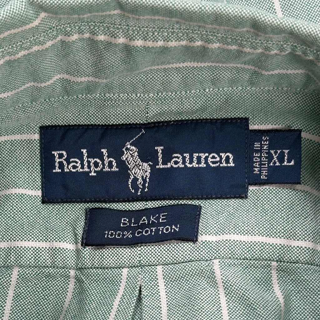 Blake Shirt Ralph Lauren Striped Shirt - XL Green Cotton - Image 3